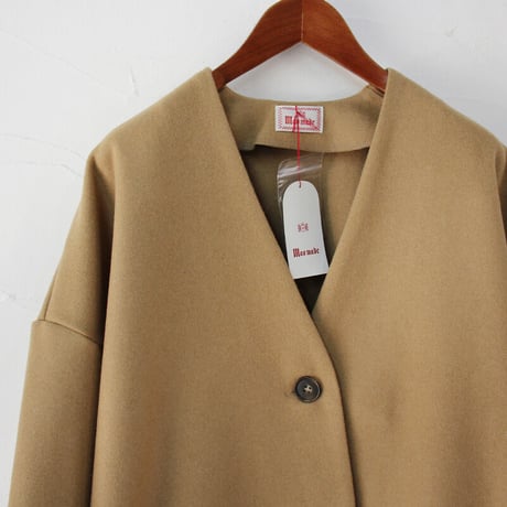 **メーカー在庫最終分再入荷** maomade マオメイド　ウールカシミアストレッチコクーンジャケット　#キャメル、ブラック