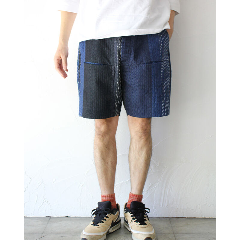 entwa パンツ sashiko 刺し子 インク テーパード 風の栖 日本製 entwa テーパードパンツ・SASHIKO インク