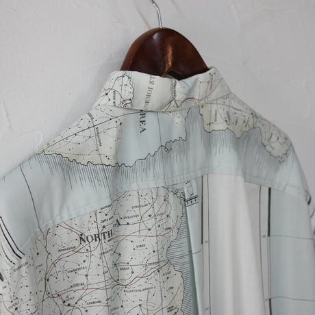 ASEEDONCLOUD アシードンクラウド　Hiraeth map print Classic one-piece #Pale blue 【送料無料】