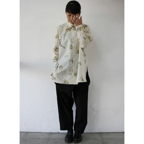 ASEEDONCLOUD アシードンクラウド Study of wild rabbit Map shirts  #ナチュラル　【送料無料】