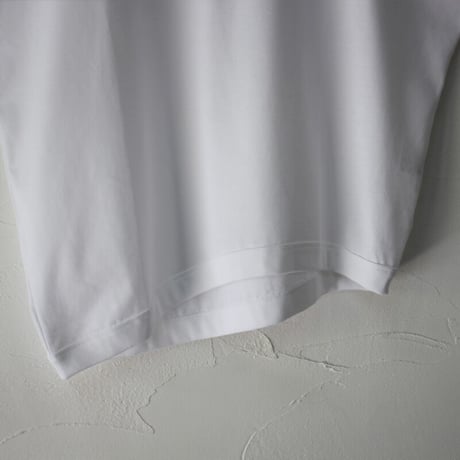 TRAVAIL MANUEL トラバイユマニュアル　ギザ天竺バインダーアシメTシャツ　#WHITE , BLACK , ST-BLUE