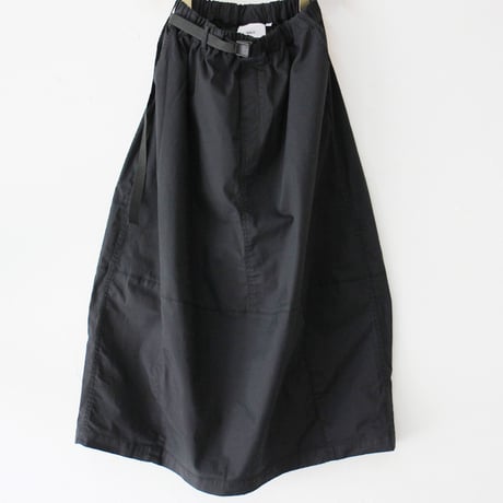 KHA:KI カーキ　STRECH OVAL SKIRT　ストレッチオーバルスカート　#カーキ、ブラック