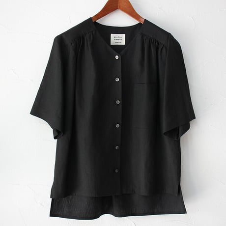 atelier naruse アトリエナルセ　リネンVネックシャツ｜linen V neck shirt