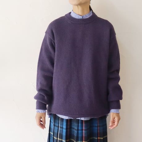 homspun ホームスパン　シェットランドプルオーバー　#ダークネイビー、パープル、ピンク、ナチュラル