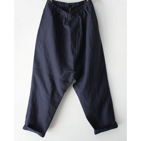 TRAVAIL MANUEL リネンポプリンサドルパンツ　#ブラック、ネイビー、グレー　【送料無料】