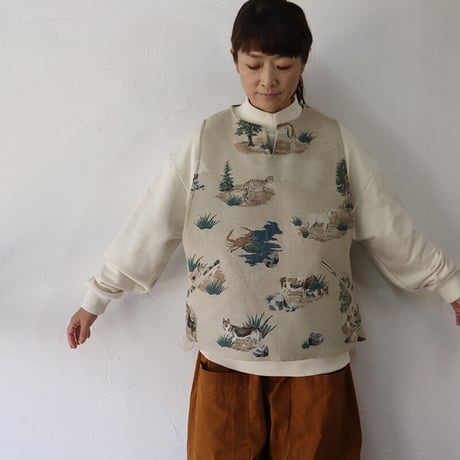 ASEEDONCLOUD アシードンクラウド  Constellatoin cloth Hiraeth waistcoat #beige 【送料無料】