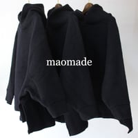 maomade マオメイド　ウール混圧縮フリースBIGBIGフード付きプルオーバー　#ネイビー　【送料無料】