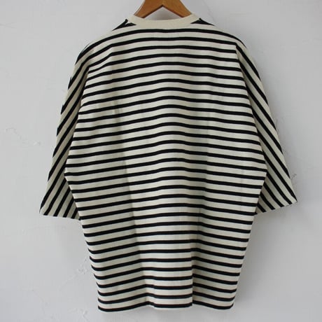 Tigre Brocante ティグルブロカンテ　バスクボーダーストールマン5分袖Tシャツ　＃生成りｘブラック　【送料無料】