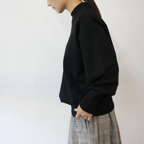 homspun ホームスパン　コンパクト裏毛プルオーバー　#ブラック、TOPグレー、ホワイト