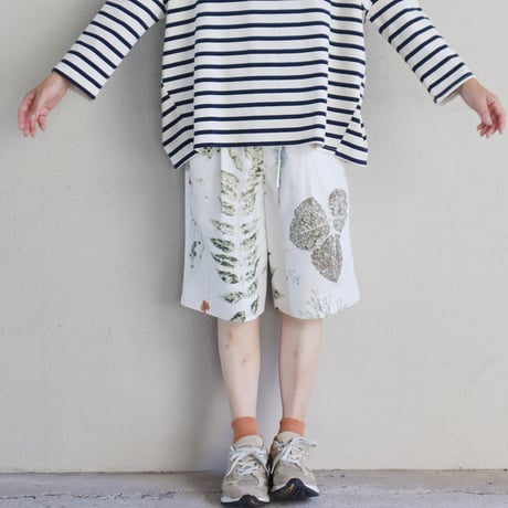 ASEEDONCLOUD アシードンクラウド plant memories print shokuonshitsu short trousers