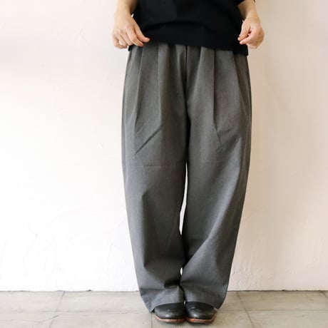 **またまた再入荷** TRAVAIL MANUEL トラバイユマニュアル　コンパクトチノストレッチバームパンツ　#杢グレー、ブラック