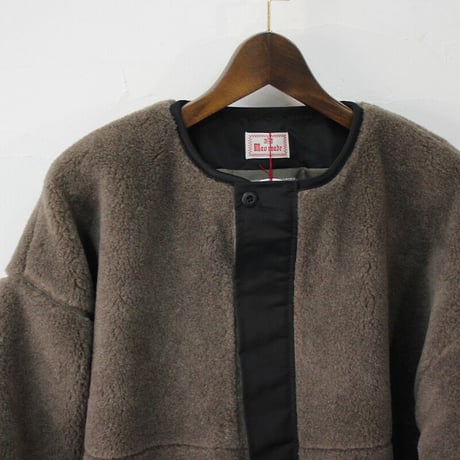 mao made マオメイド　ベアーボアジップジャケット　#グレージュ、モカ