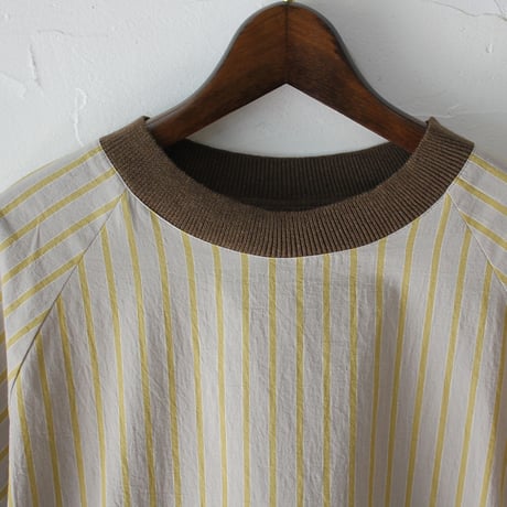atelier naruse アトリエナルセ　cotton linen shibori hem pullover　コットンリネン裾絞りプルオーバー　#ベイジュ