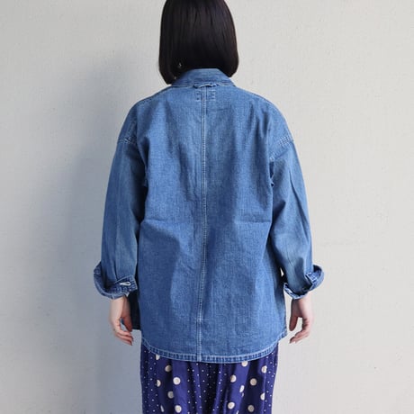 sasanqua by trees サザンカバイツリーズ　10.5オンスネップデニムカバーオール　#3year wash