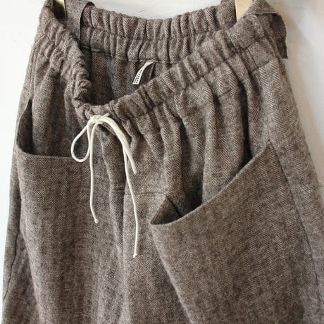 atelier naruse アトリエナルセ shetland wool linen sarrouel pants　シェットランドウールリネンサルエルパンツ