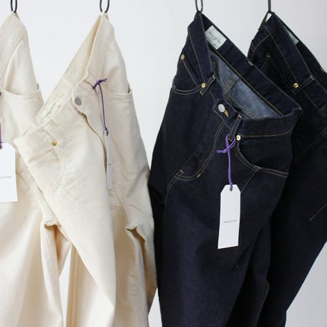 sasanqua by trees サザンカバイツリーズ　high rise loose taperd denim　ハイライズルーズテーパードデニム  #ivory , one wash