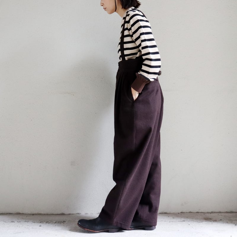 SUSURI ススリ ムースパンツ #brown,navy 【送料無料】 | sukima-スキマ