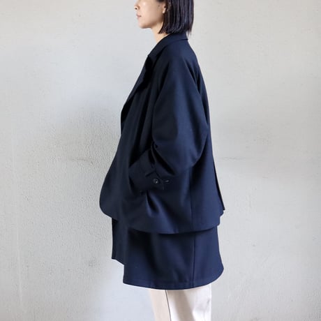 ASEEDONCLOUD アシードンクラウド　Chimney ash wool Seiyakou inverness coat #navy