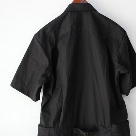 ASEEDONCLOUD　アシードンクラウド　Silky typewritter cloth sakurashi jumpsuit  #ブラック　【送料無料】