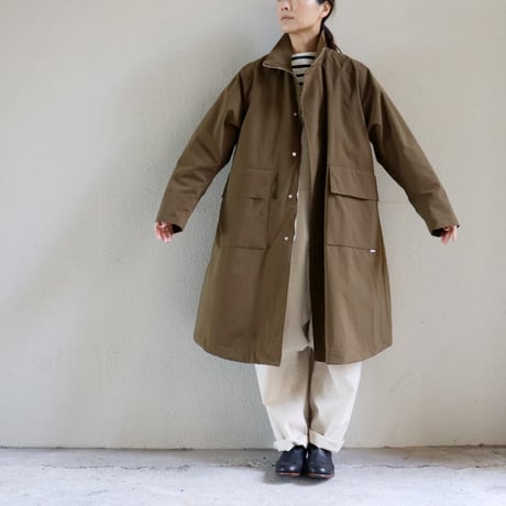 amne アンヌ　NYLON covered coat　カバーコート #Coyote 【送料無料】