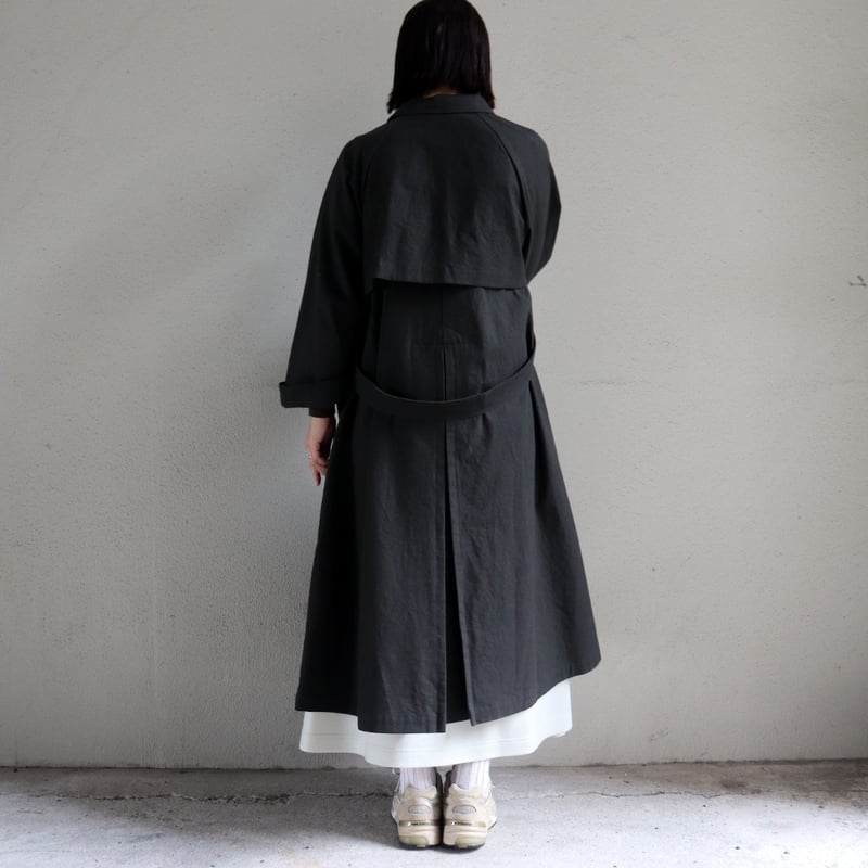 MAGALI マガリ コットンリネンアンティークキャンバストレンチコート