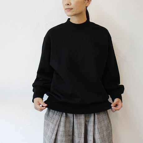 homspun ホームスパン　コンパクト裏毛プルオーバー　#ブラック、TOPグレー、ホワイト