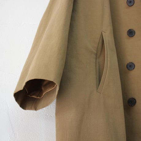 atelier naruse アトリエナルセ　コットンヘンプスタンドカラーコート｜cotton-hemp stand collar coat　【送料無料】