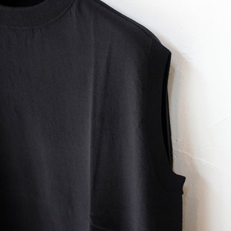 **再入荷** Linenya リネンヤ as it is. コットンノースリーブニット　#アイボリー、ブラック