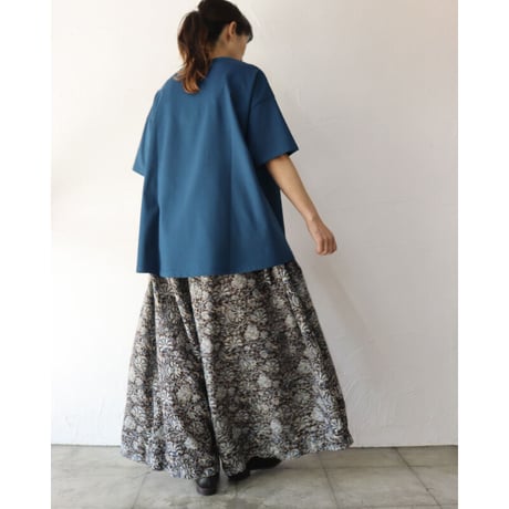 ARTE POVERA アルテポーヴェラ　インド草木染めハンドプリントロングギャザリングパンツ　【送料無料】