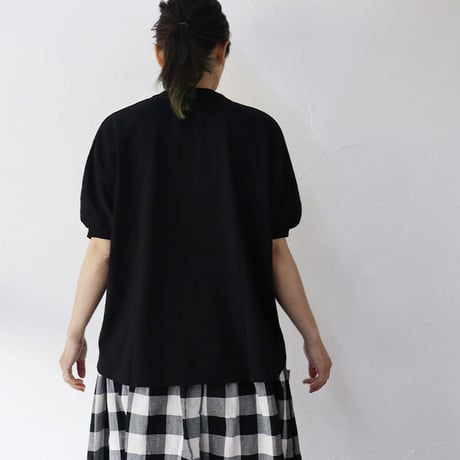 **再入荷** homspun ホームスパン　60/2天竺半袖プルオーバー　#サラシ、ライトグレージュ、ネイビー、ブラック