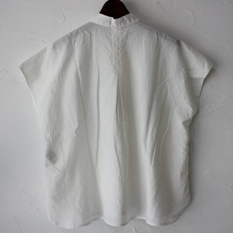 ARTE POVERA アルテポーヴェラ　インドセルビッチスタンドフレンチシャツ　#ホワイト、スミクロ