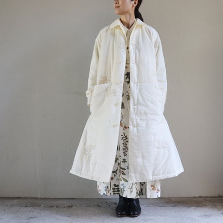 ASEEDONCLOUD アシードンクラウド　Sankayo embroidery quilt Laboratory coat #Ivory  【送料無料】