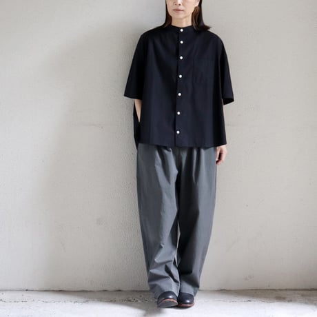 atelier naruse アトリエナルセ　コットンツイルタックパンツ　cotton twill tuck pants　#ピンク、チャコール