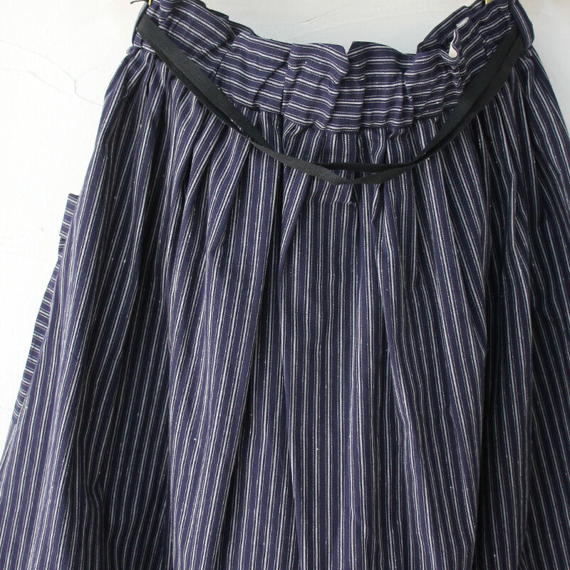 MAGALI マガリ ストライプロングスカート #ホワイト、ネイビー  
