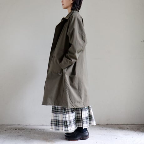 amne アンヌ　ナイロンオックスカバードコート　NYLON OX covered coat #オリーブ、ブラック