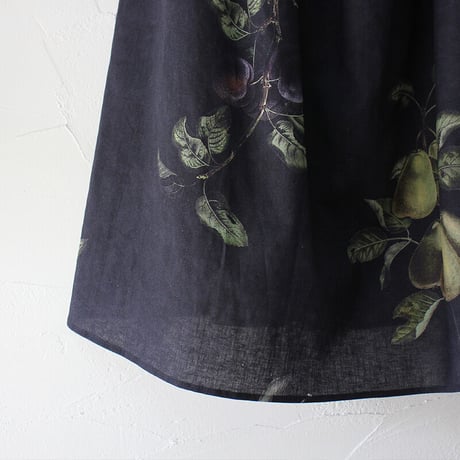 ASEEDONCLOUD アシードンクラウド　Mitsuyakusou botanical print Pharmacist uniform skirt　#ブラック