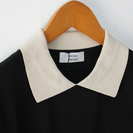 **再入荷** atelier naruse　アトリエナルセ  コットン衿付きニット｜cotton collar knit