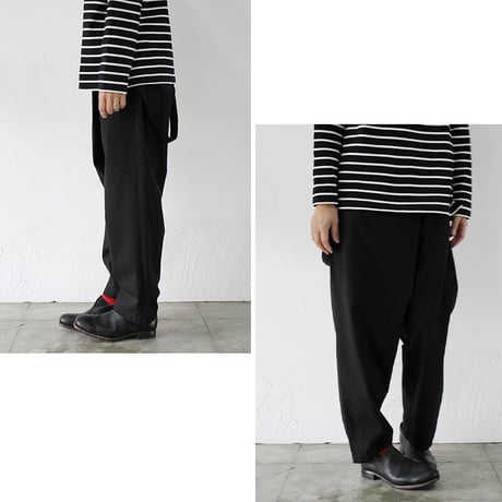 TRAVAIL MANUEL トラバイユマニュアル　オーガニックツイルフォールドパンツ　＃チャコールグレー、ブラック　【送料無料】
