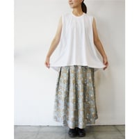 **SALE** TRAVAIL MANUEL トラバイユマニュアル　ハイゲージ天竺バックフレアタンクトップ