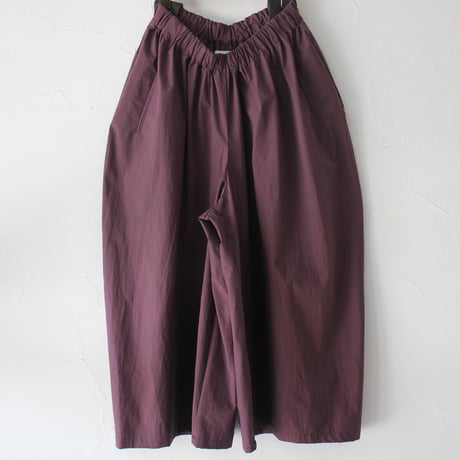 **ブラック再入荷** atelier naruse アトリエナルセ　cotton high twist poplin gaucho pants　コットンハイツイストポプリンガウチョパンツ