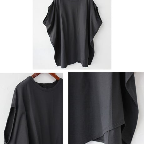 **再入荷** TRAVAIL MANUEL　トラバイユマニュアル クール天竺ラウンドT　＃モカ、チャコール、ブラック