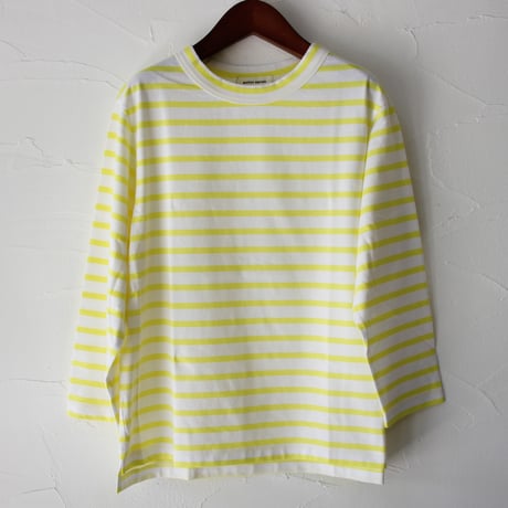 atelier naruse アトリエナルセ　コットンボーダーカットソー（長袖）　cotton border cut&sewn ～+homme～