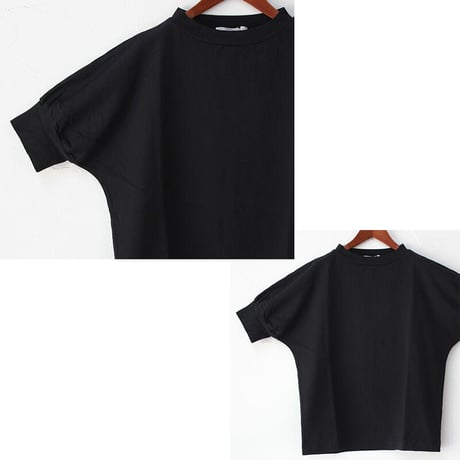**サラシ、キナリ、ピンク再入荷** homspun ホームスパン　40/2天竺ハイネック半袖プルオーバー