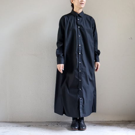 CAERULA PER LIGHTS カエルラ　タイプライターバックフレアワンピース　#ブルー、ブラック