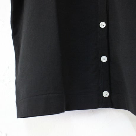 homspun ホームスパン　60/2天竺Vネックカーデ　#ネイビー、ブラック、モカ、ブルー