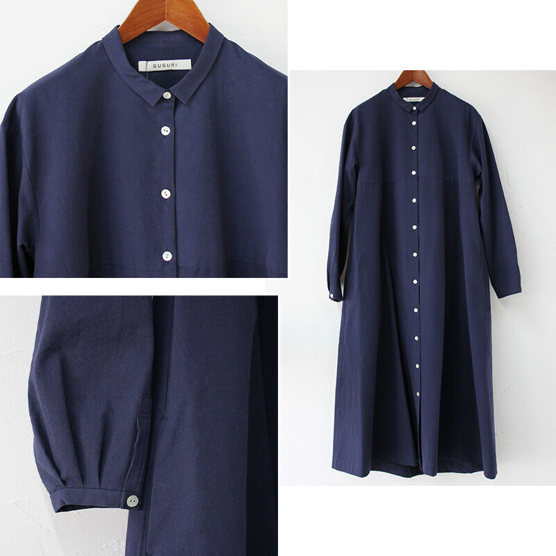 SUSURI ススリ ヘムレンシャツワンピース #jacaranda purple , pr SUSURI ススリ ヘムレンシャツワンピース #jacaranda purple , pr