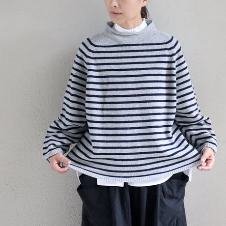 **再入荷**maomade マオメイド　エアーヤーンホールガーメントモックネックプルオーバー　【送料無料】