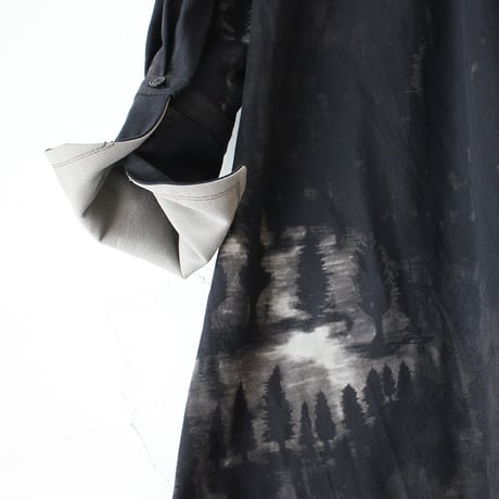 ASEEDONCLOUD アシードンクラウド　Fog forest denim Tea garden gown #black 【送料無料】