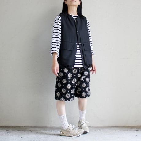 **SALE** amne アンヌ　GABARDINE useful vest　#ブラック、ベージュ 【送料無料】