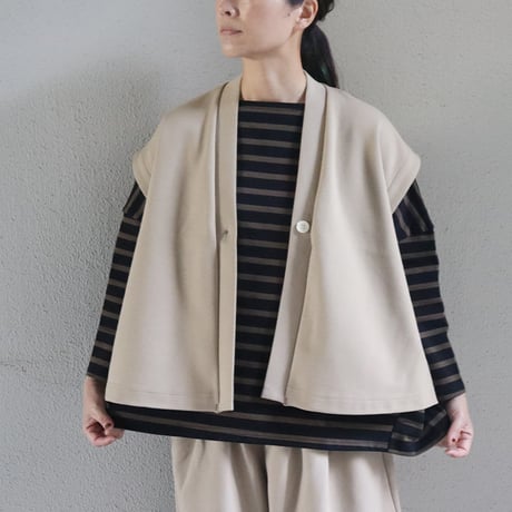 ARTE POVERA アルテポーヴェラ　ポンチ裏起毛フレンチカーデ　#ベージュ